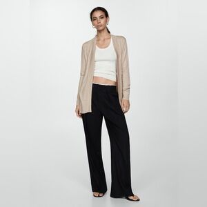 Mango sand cardigan NWT